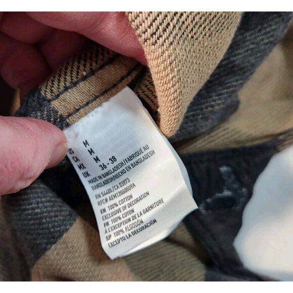 NWT American Eagle Flannel Shirt Men's Medium Buffalo Check Plaid Button Up - Picture 6 of 13